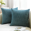 decorUhome Chenille Decorative Throw Pillow Covers 26x26 Set of 2 Farmhouse Textured Square Pillow Covers for Couch Sofa Bed Living Room Teal