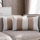 Hittun Boho Lumbar Throw Pillow Covers 12x20 Set of 2 Soft Linen Farmhouse Pillow Covers Rustic Neutral Decorative Throw Pillow Cover for CouchBedLiving Room Home Decor