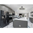 6 Lamps Modern Sputnik Lamp Semi Recessed Chandelier Black